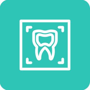 Dental X-ray icon representing advanced diagnostic services at Dr. Mohamed Sharshera’s dental center in Dubai.